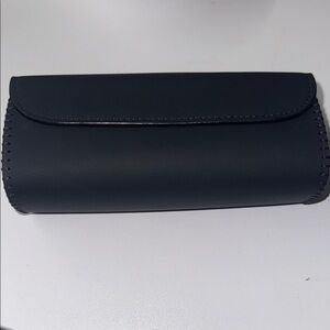 Black Leather Sunglasses Case visor